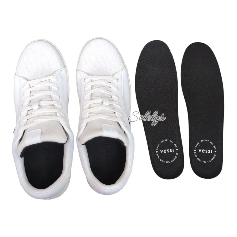 Vessi Soho Men 9 Women 10 Ivory White Low Top Waterproof Leather Casual Sneaker